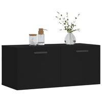Thumbnail for Wandschrank Schwarz 80x36,5x35 cm Holzwerkstoff