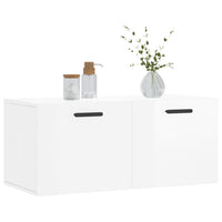 Thumbnail for Wandschrank Hochglanz-Weiß 80x36,5x35 cm Holzwerkstoff