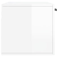 Thumbnail for Wandschrank Hochglanz-Weiß 80x36,5x35 cm Holzwerkstoff