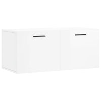 Thumbnail for Wandschrank Hochglanz-Weiß 80x36,5x35 cm Holzwerkstoff