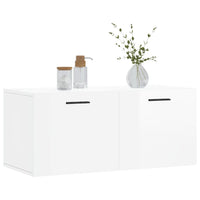 Thumbnail for Wandschrank Hochglanz-Weiß 80x36,5x35 cm Holzwerkstoff