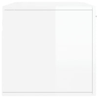 Thumbnail for Wandschrank Hochglanz-Weiß 80x36,5x35 cm Holzwerkstoff