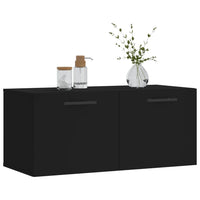 Thumbnail for Wandschrank Schwarz 80x36,5x35 cm Holzwerkstoff