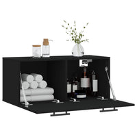 Thumbnail for Wandschrank Schwarz 80x36,5x35 cm Holzwerkstoff