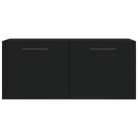 Thumbnail for Wandschrank Schwarz 80x36,5x35 cm Holzwerkstoff