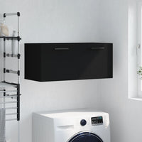 Thumbnail for Wandschrank Schwarz 80x36,5x35 cm Holzwerkstoff