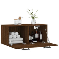 Thumbnail for Wandschrank Braun Eichen-Optik 80x36,5x35 cm Holzwerkstoff