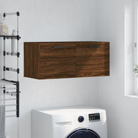 Thumbnail for Wandschrank Braun Eichen-Optik 80x36,5x35 cm Holzwerkstoff
