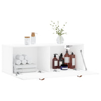 Thumbnail for Wandschrank Weiß 100x36,5x35 cm Holzwerkstoff