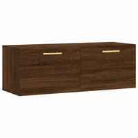 Thumbnail for Wandschrank Braun Eichen-Optik 100x36,5x35 cm Holzwerkstoff