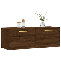 Thumbnail for Wandschrank Braun Eichen-Optik 100x36,5x35 cm Holzwerkstoff