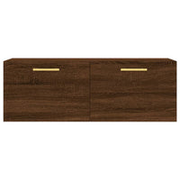 Thumbnail for Wandschrank Braun Eichen-Optik 100x36,5x35 cm Holzwerkstoff