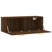Thumbnail for Wandschrank Braun Eichen-Optik 100x36,5x35 cm Holzwerkstoff