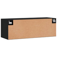 Thumbnail for Wandschrank Schwarz 100x36,5x35 cm Holzwerkstoff