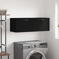 Thumbnail for Wandschrank Schwarz 100x36,5x35 cm Holzwerkstoff