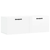 Thumbnail for Wandschrank Hochglanz-Weiß 100x36,5x35 cm Holzwerkstoff
