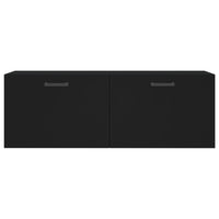Thumbnail for Wandschrank Schwarz 100x36,5x35 cm Holzwerkstoff