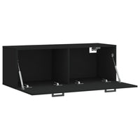 Thumbnail for Wandschrank Schwarz 100x36,5x35 cm Holzwerkstoff