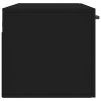 Thumbnail for Wandschrank Schwarz 100x36,5x35 cm Holzwerkstoff