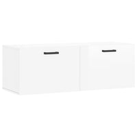 Thumbnail for Wandschrank Hochglanz-Weiß 100x36,5x35 cm Holzwerkstoff