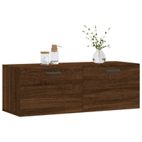 Thumbnail for Wandschrank Braun Eichen-Optik 100x36,5x35 cm Holzwerkstoff