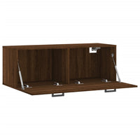 Thumbnail for Wandschrank Braun Eichen-Optik 100x36,5x35 cm Holzwerkstoff