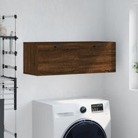 Thumbnail for Wandschrank Braun Eichen-Optik 100x36,5x35 cm Holzwerkstoff