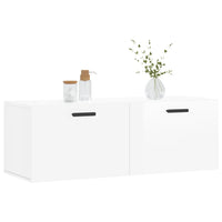 Thumbnail for Wandschrank Hochglanz-Weiß 100x36,5x35 cm Holzwerkstoff
