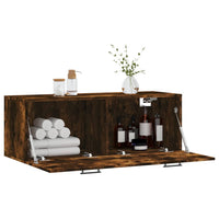 Thumbnail for Wandschrank Räuchereiche 100x36,5x35 cm Holzwerkstoff
