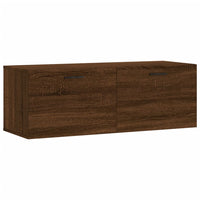 Thumbnail for Wandschrank Braun Eichen-Optik 100x36,5x35 cm Holzwerkstoff