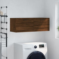 Thumbnail for Wandschrank Braun Eichen-Optik 100x36,5x35 cm Holzwerkstoff