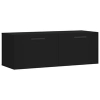 Thumbnail for Wandschrank Schwarz 100x36,5x35 cm Holzwerkstoff