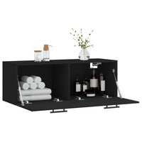 Thumbnail for Wandschrank Schwarz 100x36,5x35 cm Holzwerkstoff