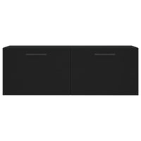 Thumbnail for Wandschrank Schwarz 100x36,5x35 cm Holzwerkstoff