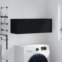 Thumbnail for Wandschrank Schwarz 100x36,5x35 cm Holzwerkstoff