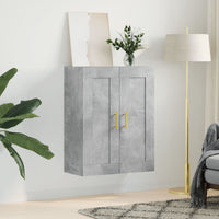 Thumbnail for Wandschrank Betongrau 69,5x34x90 cm Holzwerkstoff