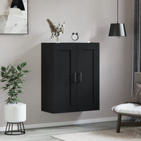 Thumbnail for Wandschrank Schwarz 69,5x34x90 cm Holzwerkstoff