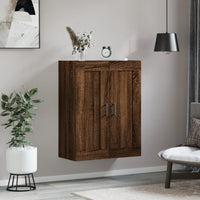 Thumbnail for Wandschrank Braun Eichen-Optik 69,5x34x90 cm Holzwerkstoff