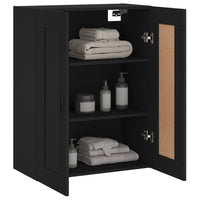 Thumbnail for Wandschrank Schwarz 69,5x34x90 cm Holzwerkstoff
