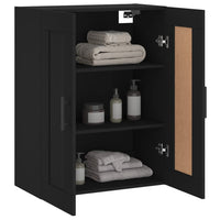 Thumbnail for Wandschrank Schwarz 69,5x34x90 cm Holzwerkstoff