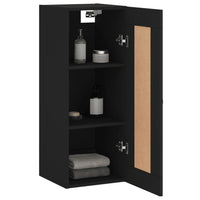 Thumbnail for Wandschrank Schwarz 34,5x34x90 cm Holzwerkstoff