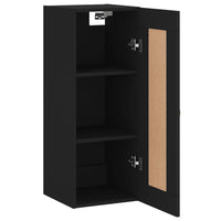 Thumbnail for Wandschrank Schwarz 34,5x34x90 cm Holzwerkstoff