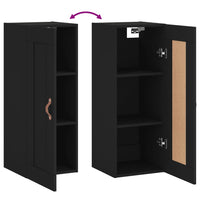 Thumbnail for Wandschrank Schwarz 34,5x34x90 cm Holzwerkstoff