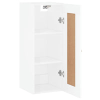 Thumbnail for Wandschrank Hochglanz-Weiß 34,5x34x90 cm Holzwerkstoff