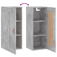 Thumbnail for Wandschrank Betongrau 34,5x34x90 cm Holzwerkstoff