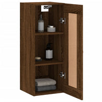 Thumbnail for Wandschrank Braun Eichen-Optik 34,5x34x90 cm Holzwerkstoff