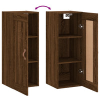 Thumbnail for Wandschrank Braun Eichen-Optik 34,5x34x90 cm Holzwerkstoff