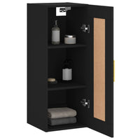 Thumbnail for Wandschrank Schwarz 34,5x34x90 cm Holzwerkstoff