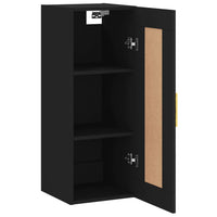 Thumbnail for Wandschrank Schwarz 34,5x34x90 cm Holzwerkstoff