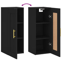 Thumbnail for Wandschrank Schwarz 34,5x34x90 cm Holzwerkstoff